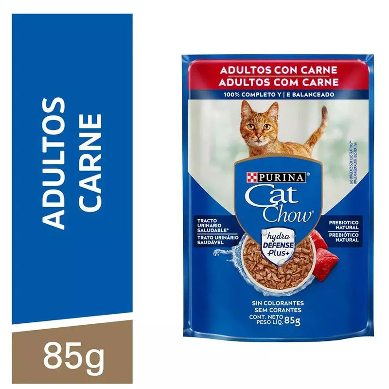Ração Úmida Cat Chow Gatos | Sabor Carne 85g