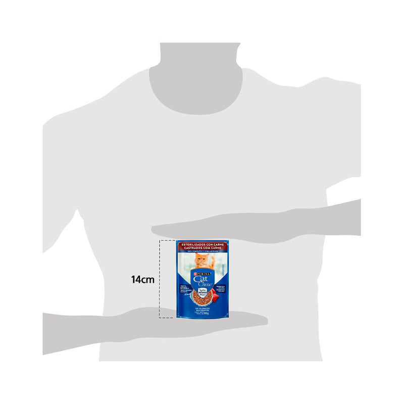 Ração Úmida Cat Chow Gatos Castrados | Sabor Carne 85g