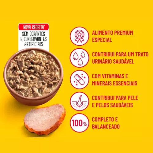 Ração Úmida Friskies Sachê Gatos | Sabor Cordeio ao Molho 85g