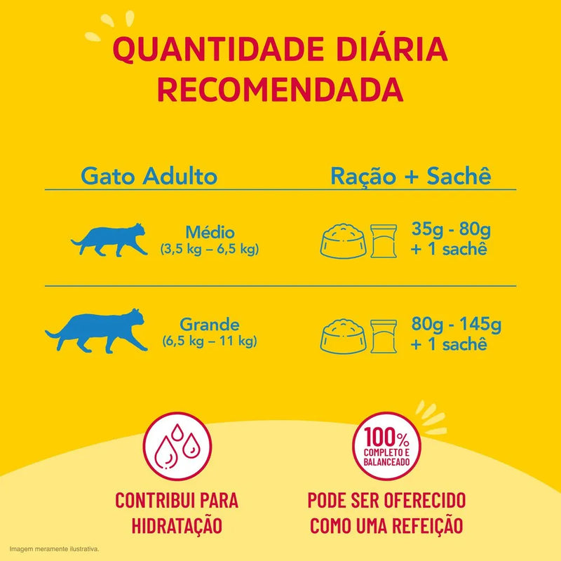Ração Úmida Friskies Sachê Gatos | Sabor Carne ao Molho 85g