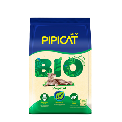 Granulado Pipicat Biodegradável - 1.8kg | Areia Gatos