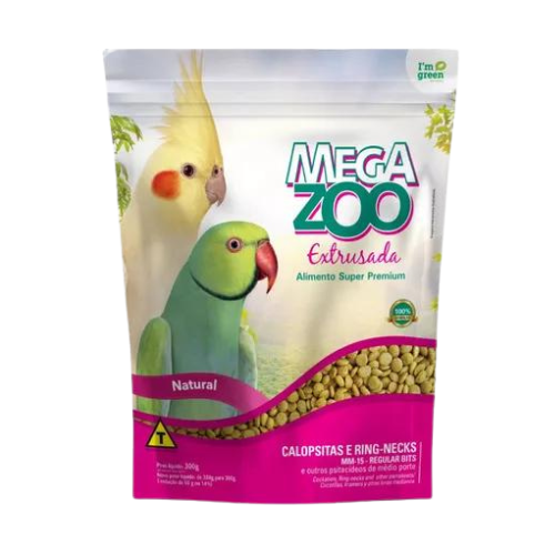Ração Megazoo Extrusada RingNeck - 300g | Calopsita mm15