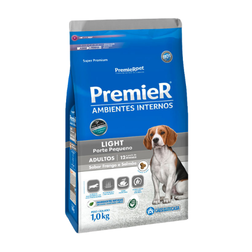 Ração Premier Ambientes Internos - 1kg | Sabor Frango e Salmão
