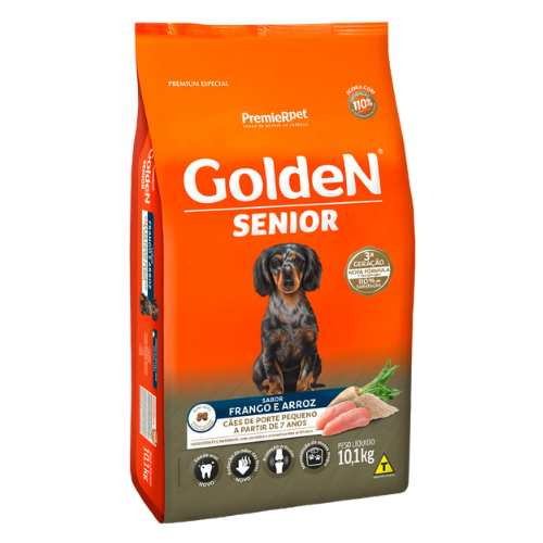 Ração Golden Sênior Porte Pequeno - 10.1kg | Sabor Frango e Arroz