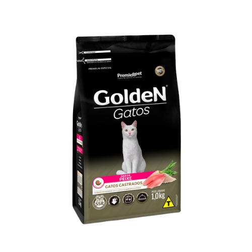 Ração Golden Gatos Castrados - 1kg a 3kg | Sabor Peixe