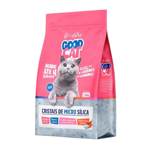 Granulado Good Cat Cristais Micro Sílica - 1.6kg | Areia para gatos
