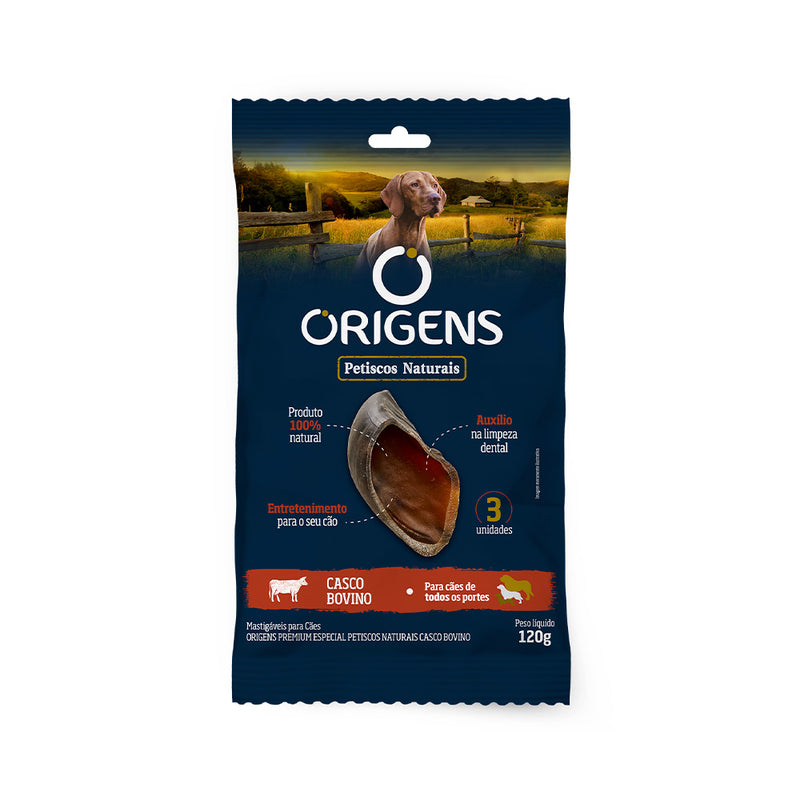 Petisco Natural Origens - 120g | Casco Bovino