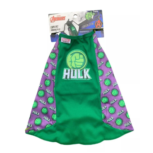 Fantasia Pet Vingadores Hulk Com Capa | M e G