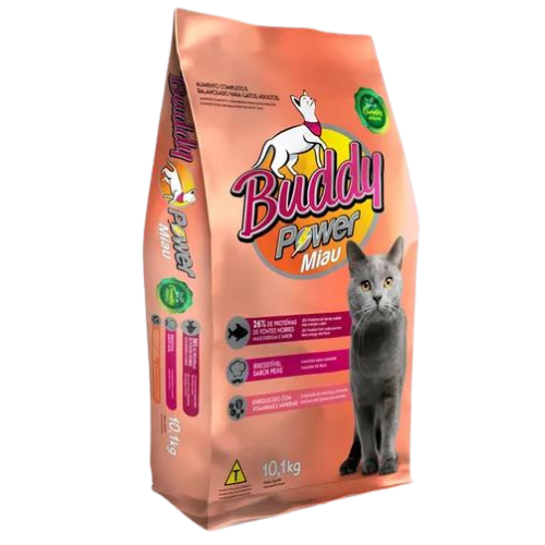 Ração BuddyPower Miau - 10.1kg | Sabor Peixe