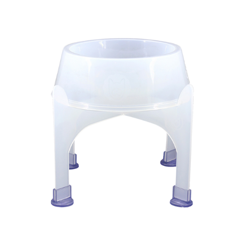 Comedouro Lilopety com Suporte - Tamanho M | Branco, Preto e Rosa