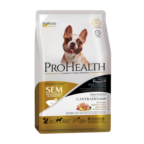 Ração Pro Health Raças Pequenas Castrado - 1.0kg | Sabor Frango, Batata Doce, Gengibre & Damasco