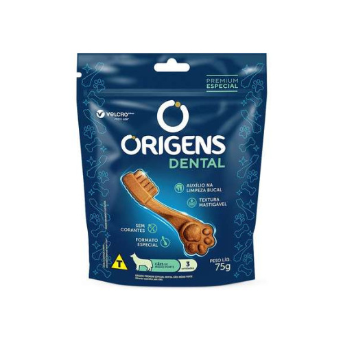 Petisco Origens Dental Cães - 75g | Porte Médio