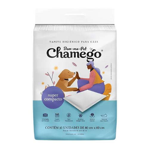 Tapete Higiênico Chamego Compacto para Cães - 7 Unidades | 60x80cm