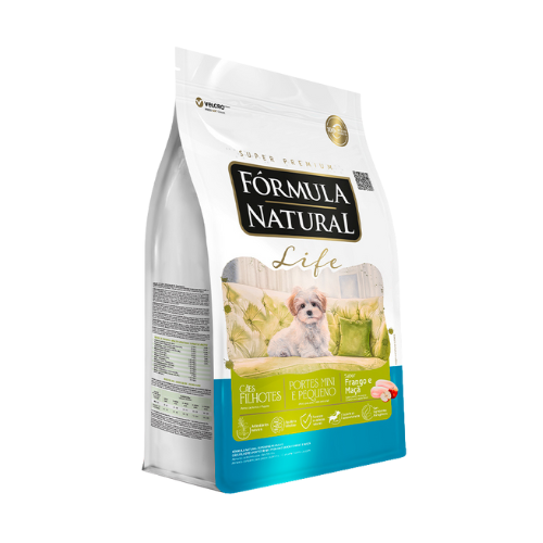 Ração Fórmula Natural Life Filhotes Porte Mini e Pequeno - 1 Kg | Sabor Frango e maça