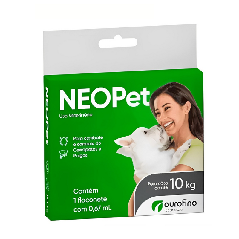Anti Carrapatos e Pulgas Neo Pet - 0,67ml | Para Cães Até 10kg