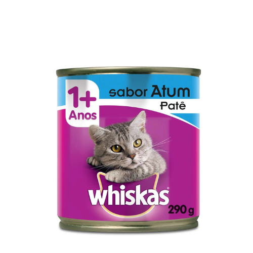 Ração Úmida Whiskas Lata Gatos Adultos - 290g | Sabor Atum