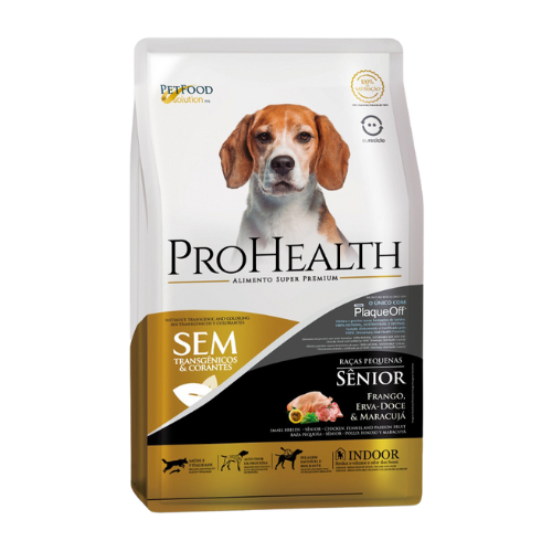 Ração Pro Health Raças Pequenas Senior - 1.0kg | Sabor Frango, Erva-Doce & Maracujá