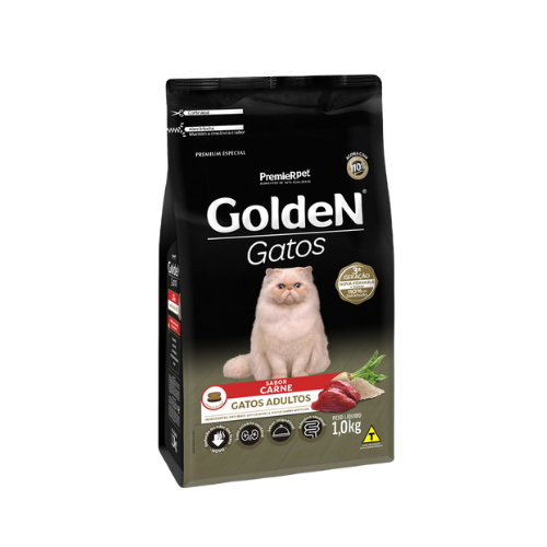 Ração Golden Gatos Castrados - 1kg a 3kg | Sabor Carne