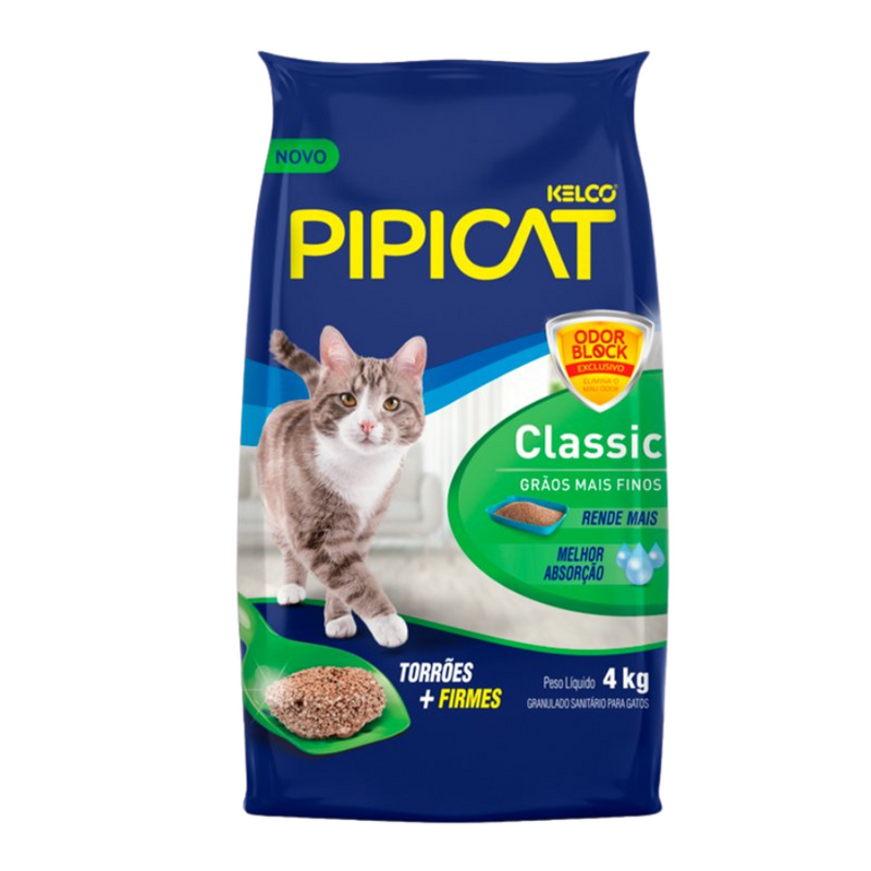 Granulado PipiCat Classic - 4.0kg | Areia Gatos