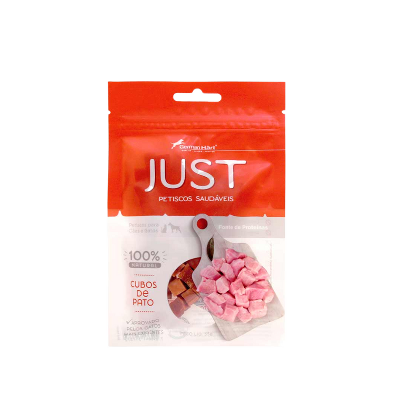 Petisco Just Cubos de Pato | Cães e Gatos 55g