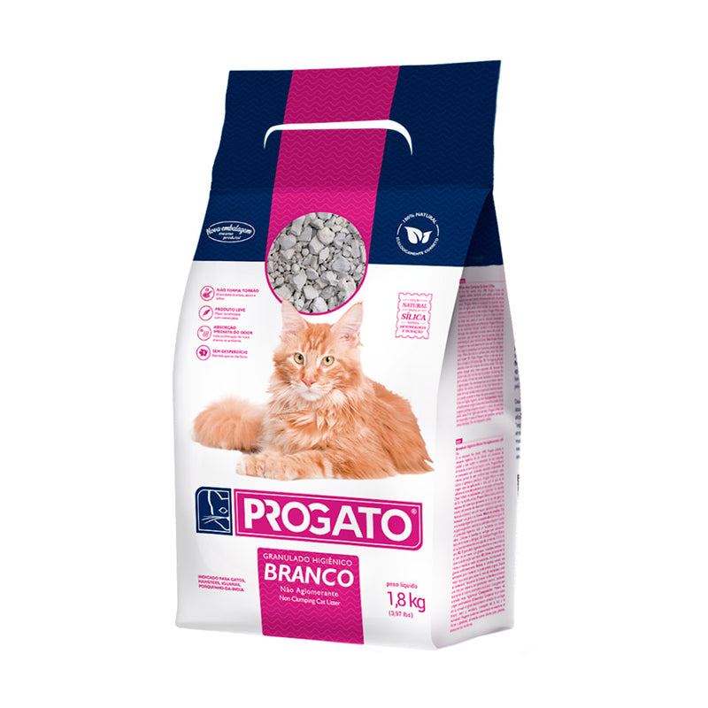 Granulado ProGato Tradicional White - 1.8kg e 10kg | Areia Gatos