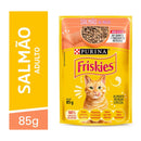 Ração Úmida Friskies Sachê Gatos | Sabor Salmão ao Molho 85g