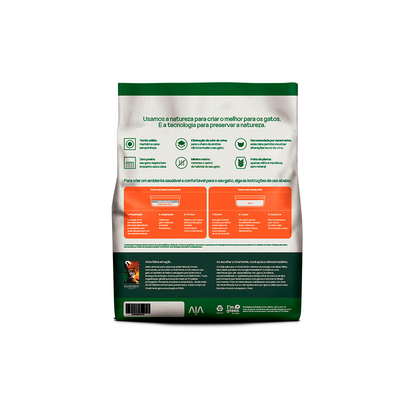 Granulado Viva Verde Grãos Grossos para Gatos - 4kg | Areia Higiênica