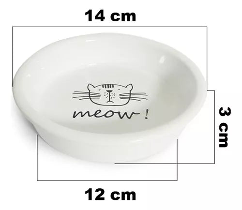 Comedouro Porcelana Meow! - 150ml | Pote de Comida