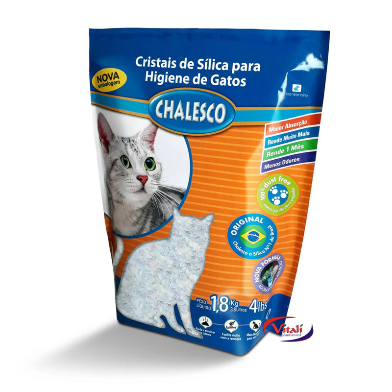 Granulado Chalesco Cristais - 1.8Kg | Areia Gatos