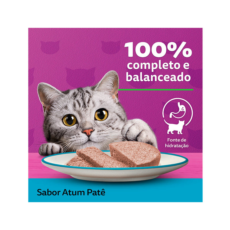 Ração Úmida Whiskas Lata Gatos Adultos - 290g | Sabor Atum