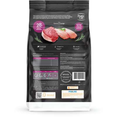 Ração Pratic Cat Pro - 10.1kg | Sabor Carne e Frango