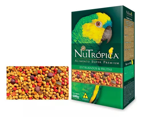 Nutrópica Para Papagaio - 600g | Sabor Frutas