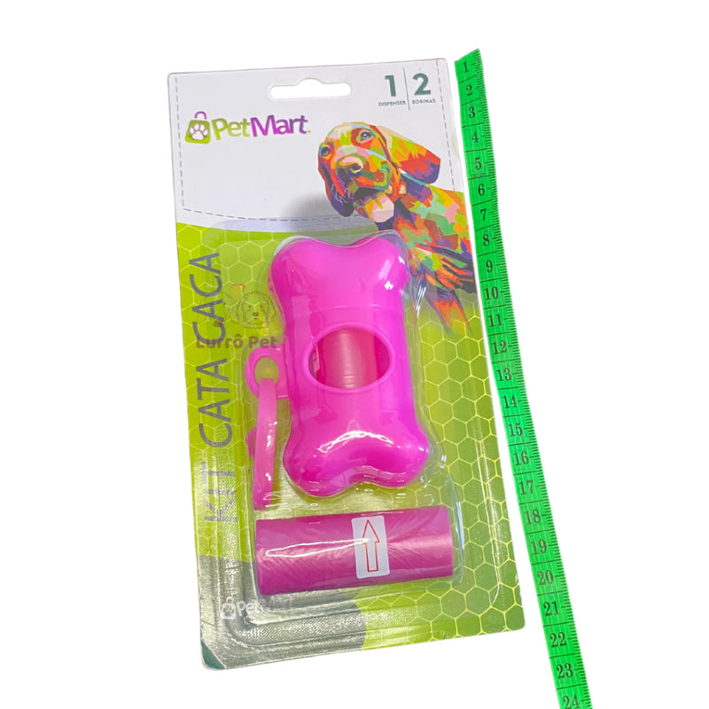 Kit Cata Caca Cocô Pet Plástico 2 Rolos com 15 Sacos Sortidos - Para Cachorros