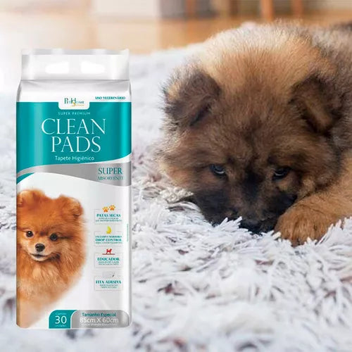 Tapete Higiênico Clean Pads - 30 unidades | 80x60cm