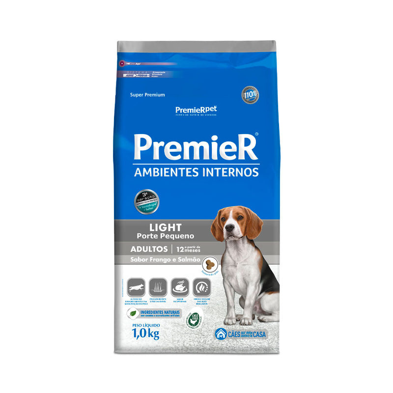 Ração Premier Ambientes Internos - 1kg | Sabor Frango e Salmão