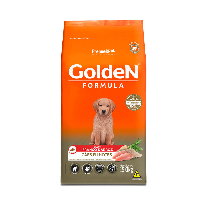 Ração Golden Formula Cães Filhotes - 15kg | Sabor Frango e Arroz