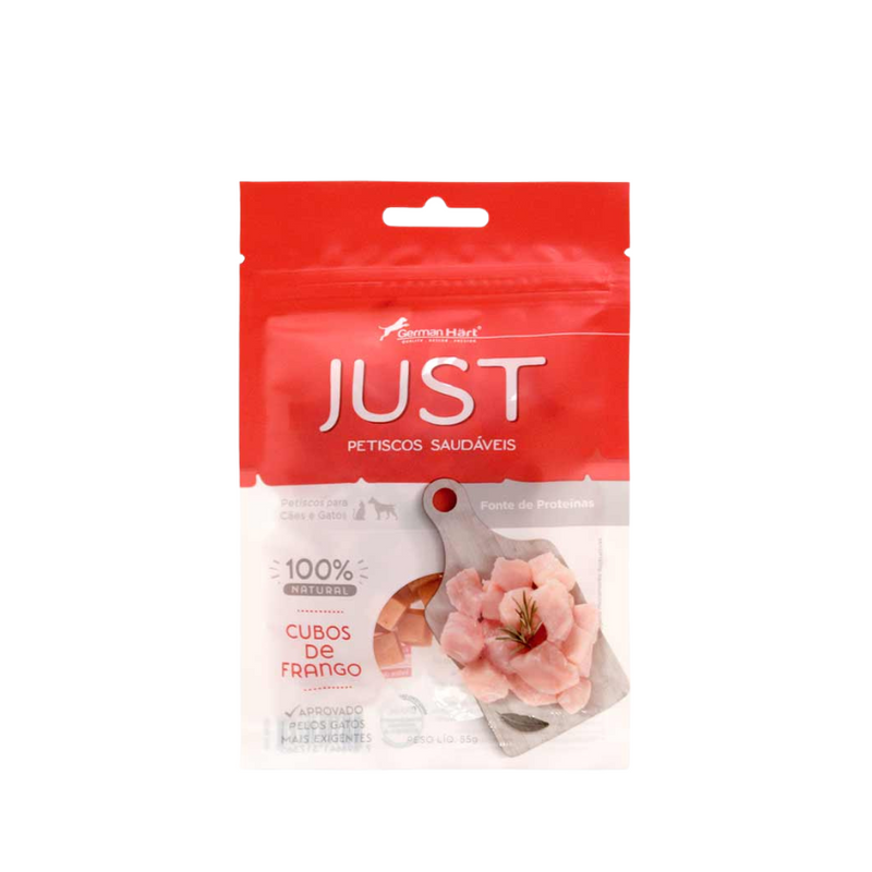 Petisco Just Cubos de Frango | Cães e Gatos 55g