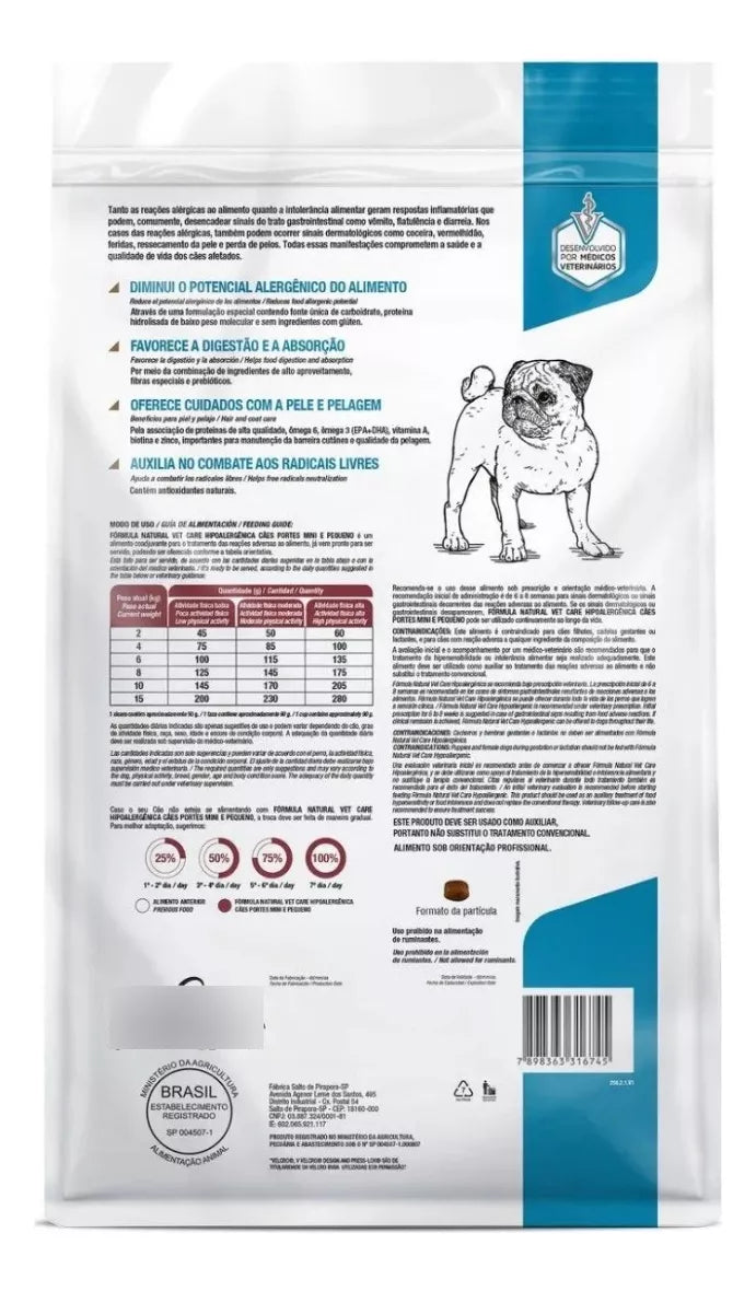Ração Fórmula Natural HipoAlergênica - 2.0kg | Porte mini e pequeno