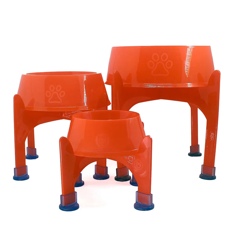 Comedouro LiloPety Com Suporte - Tamanho M | Cor Laranja