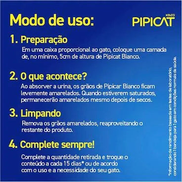 Granulado PipiCat Bianco - 1.8kg | Areia Gatos