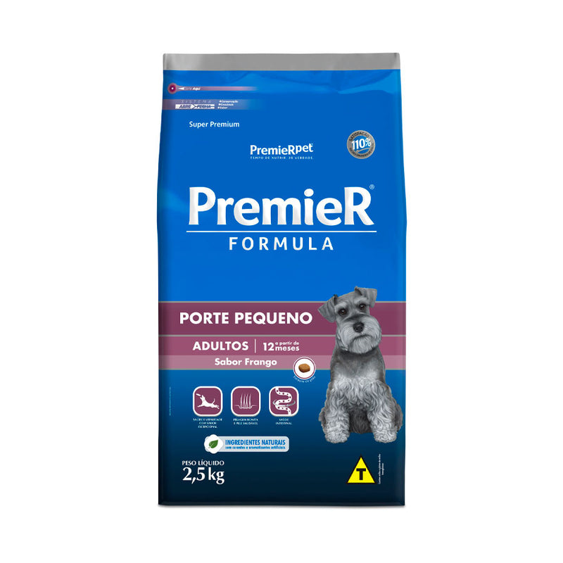 Ração Premier Formula Adultos Porte Pequeno - 1.0kg e 2.5kg | Sabor Frango