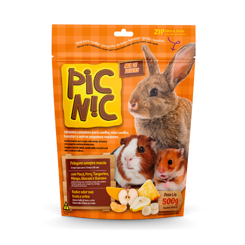 Ração Zootekna Pic para Roedores - 500g | Diversos Sabores