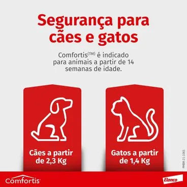 Antipulgas Comfortis Elanco - 140 mg | Cães de 2,3 a 4,5Kg e Gatos de 1,4 a 2,8Kg