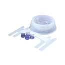 Comedouro Lilopety com Suporte - Tamanho M | Branco, Preto e Rosa