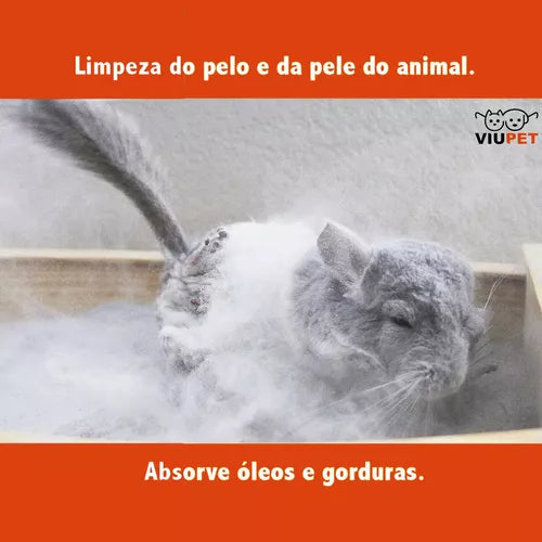 Carbonato de Cálcio Pó Banho Seco - 1kg | Hamster Topolino Gerbil