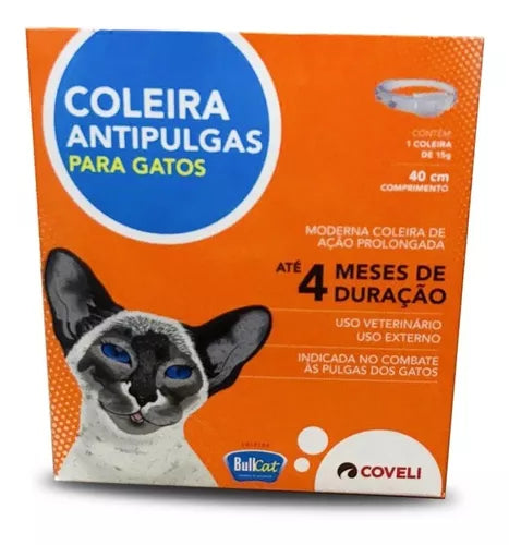 Coleira Bullcat Antipulgas Coveli - 15g  | Para Gatos