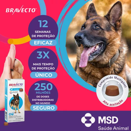 Antipulgas e Carrapatos Bravecto - 1000mg | 20 a 40kg