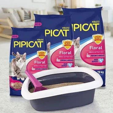 Granulado PipiCat Floral - 4.0kg | Areia Gatos