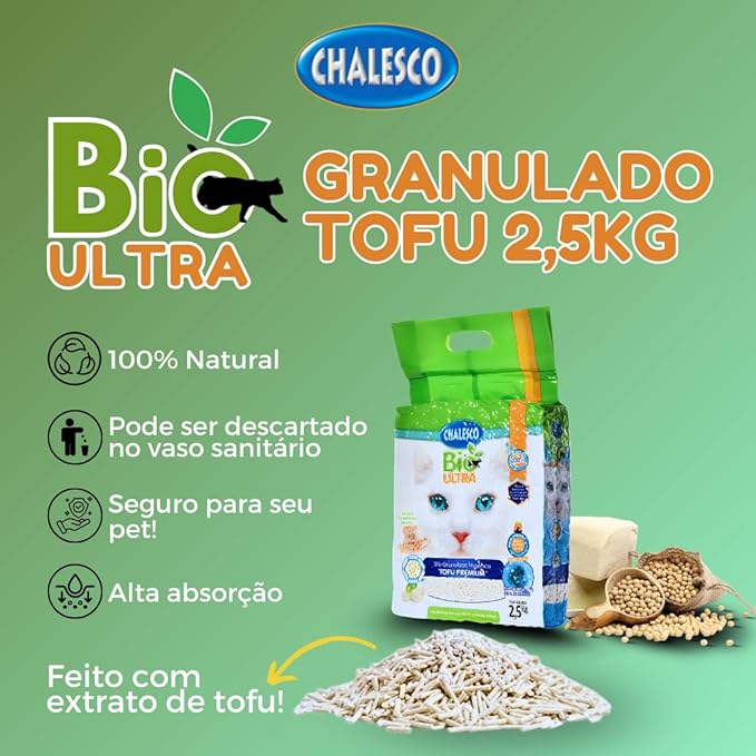 Granulado Chalesco BioUltra Premium - 2.5kg | Areia Gatos