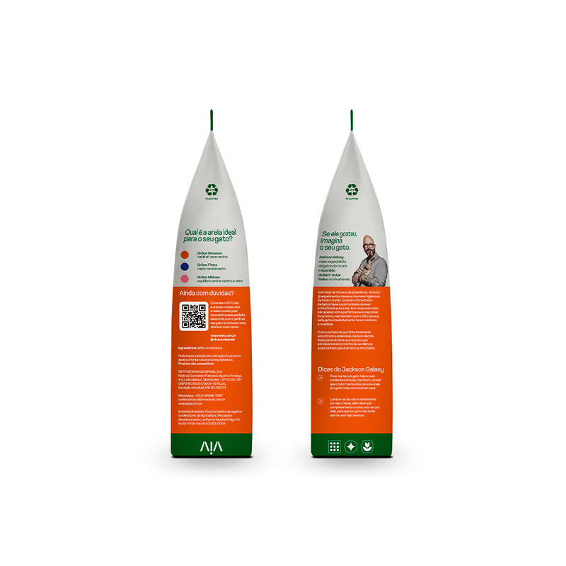 Granulado Viva Verde Grãos Grossos para Gatos - 4kg | Areia Higiênica